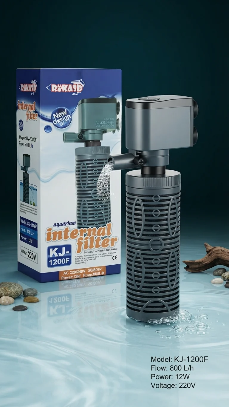 FILTRO INTERNO PARA ACUARIO KJ-1200F (800 L/H) | IDEAL PARA ACUARIOS DE 60 A 150 LITROS