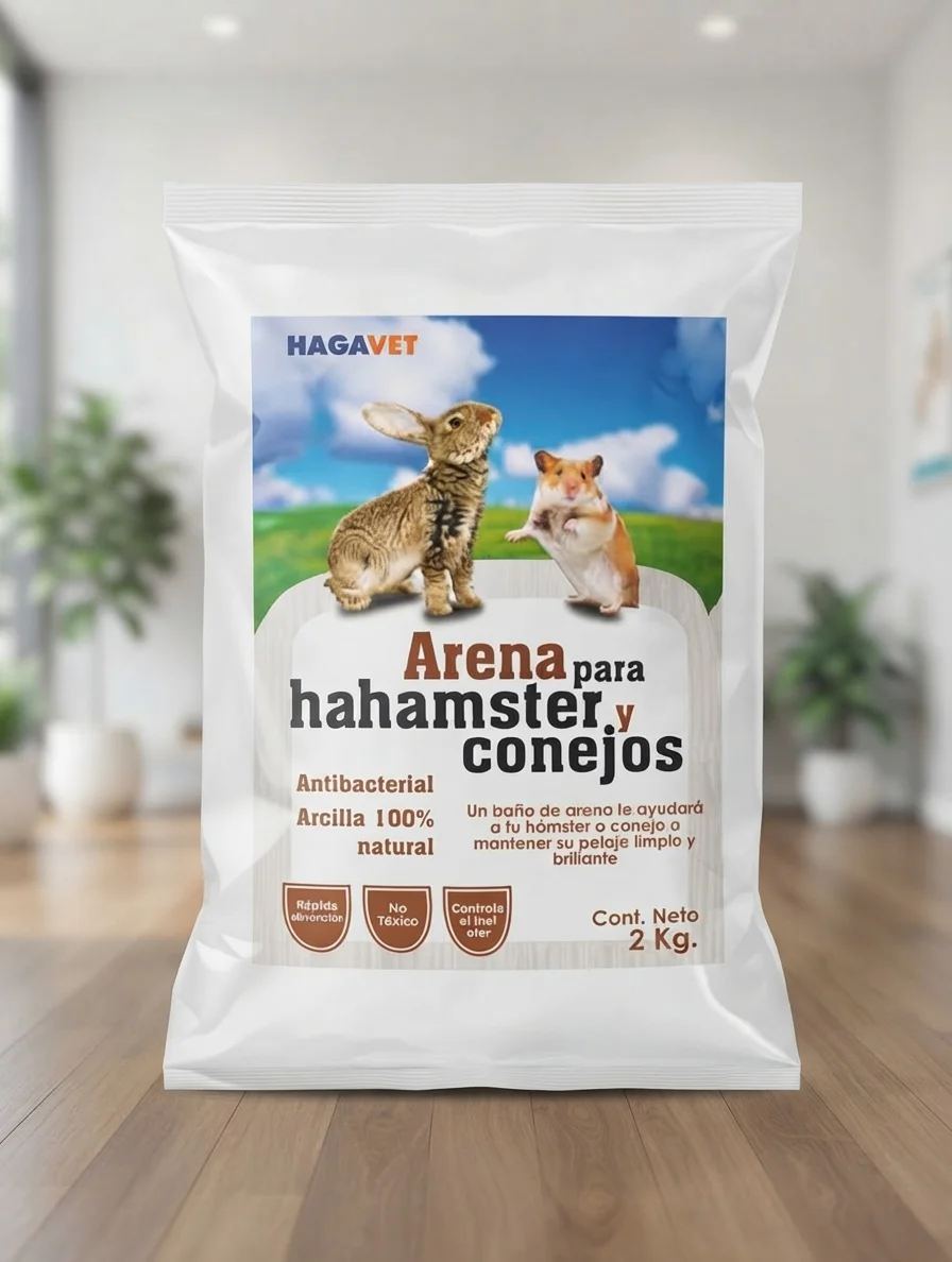 ARENA SANITARIA PARA HAMSTER, CONEJOS Y ROEDORES - HAGAVET (2 KG)