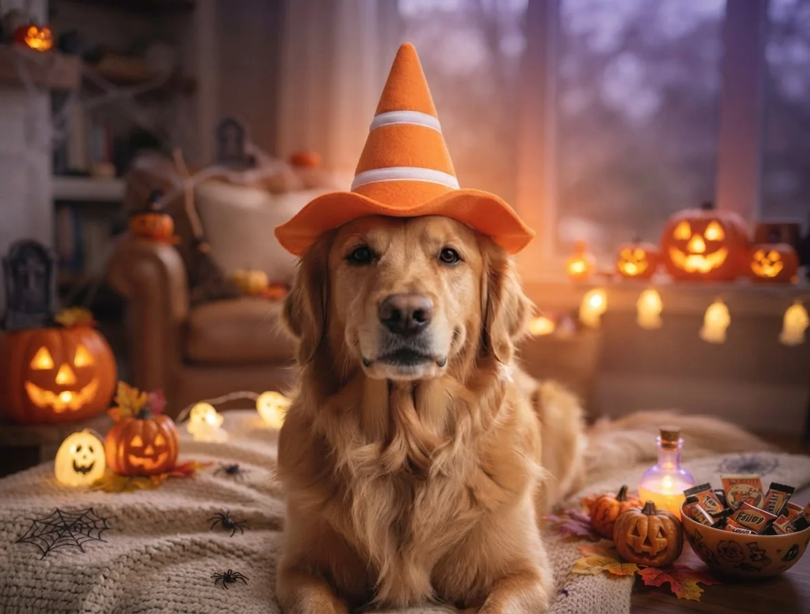 GORRO DE CONO NARANJA