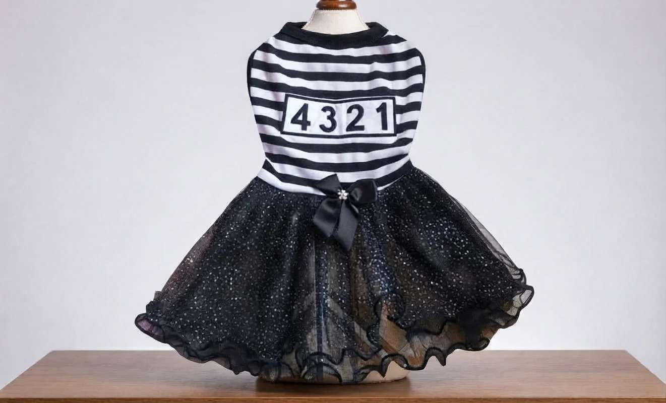 DISFRAZ VESTIDO PRISIONERA PARA MASCOTAS