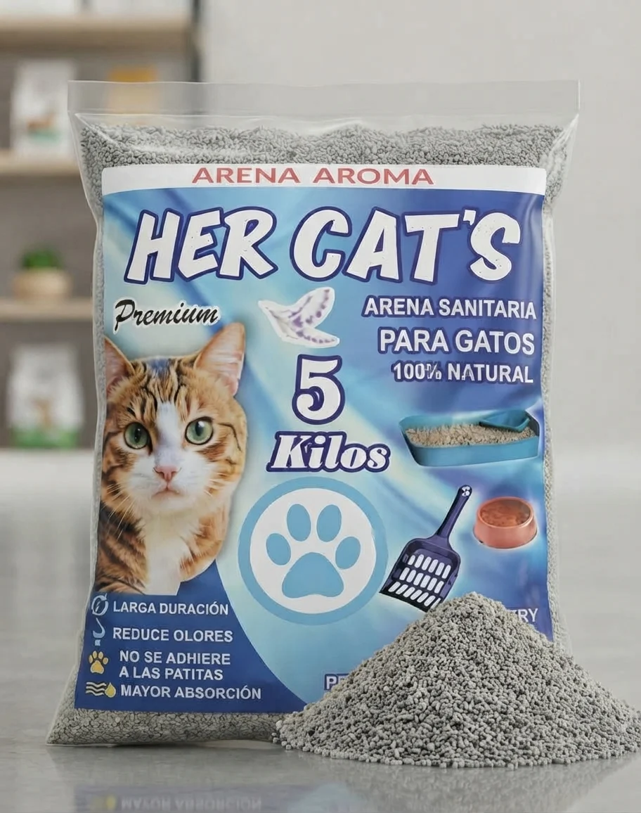 ARENA GRANULADA PERFUMADA LAVANDA HER CATS 5KG