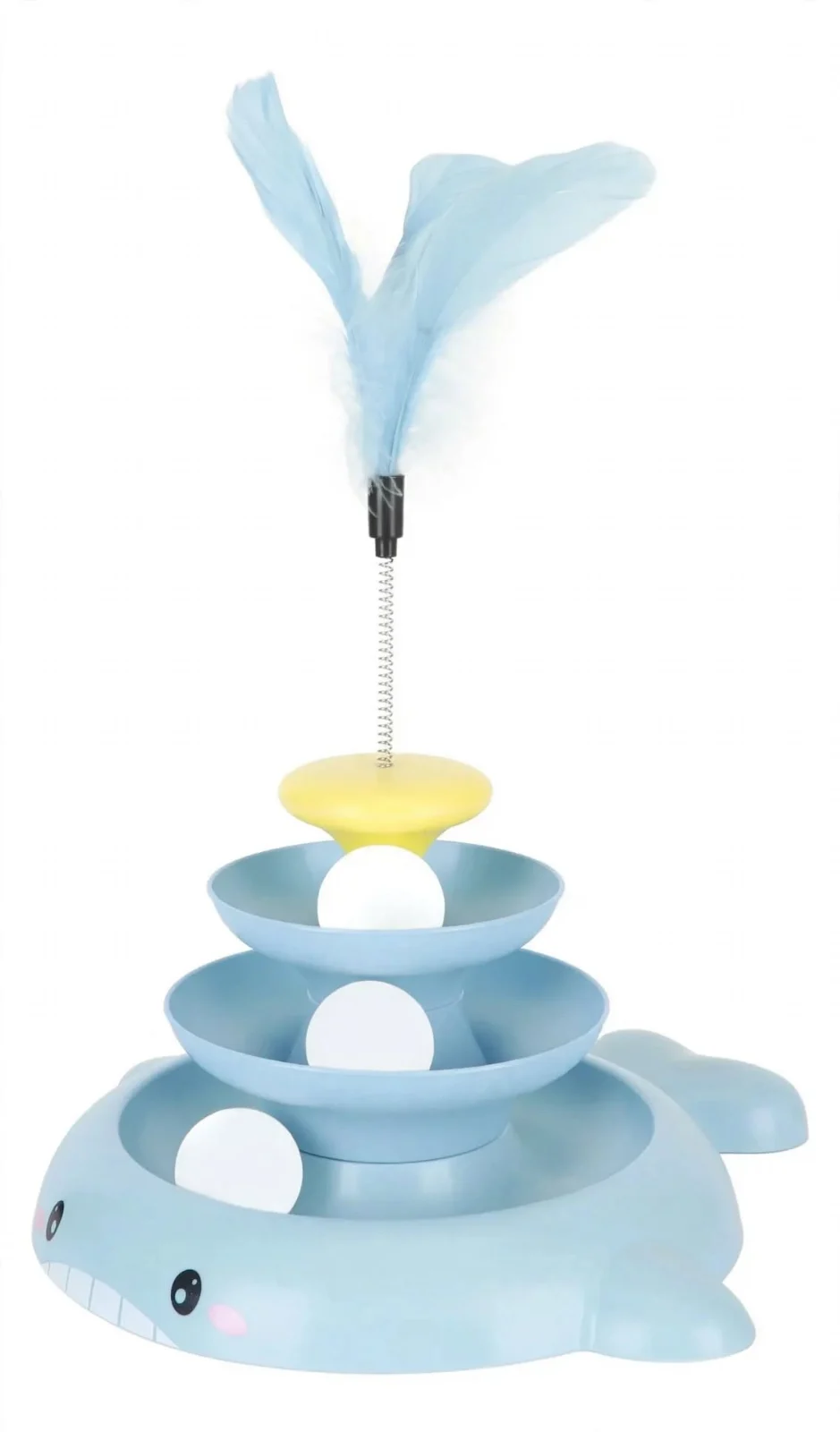 JUGUETE INTERACTIVO BALLENA CON PELOTAS Y PLUMA