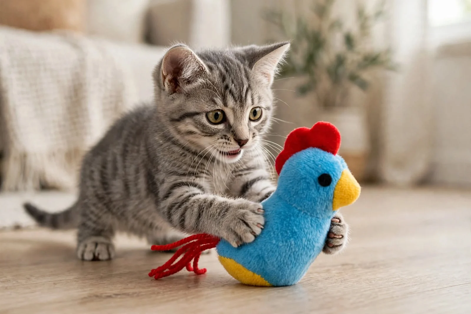PORFIADO PAJARITO DE PELUCHE
