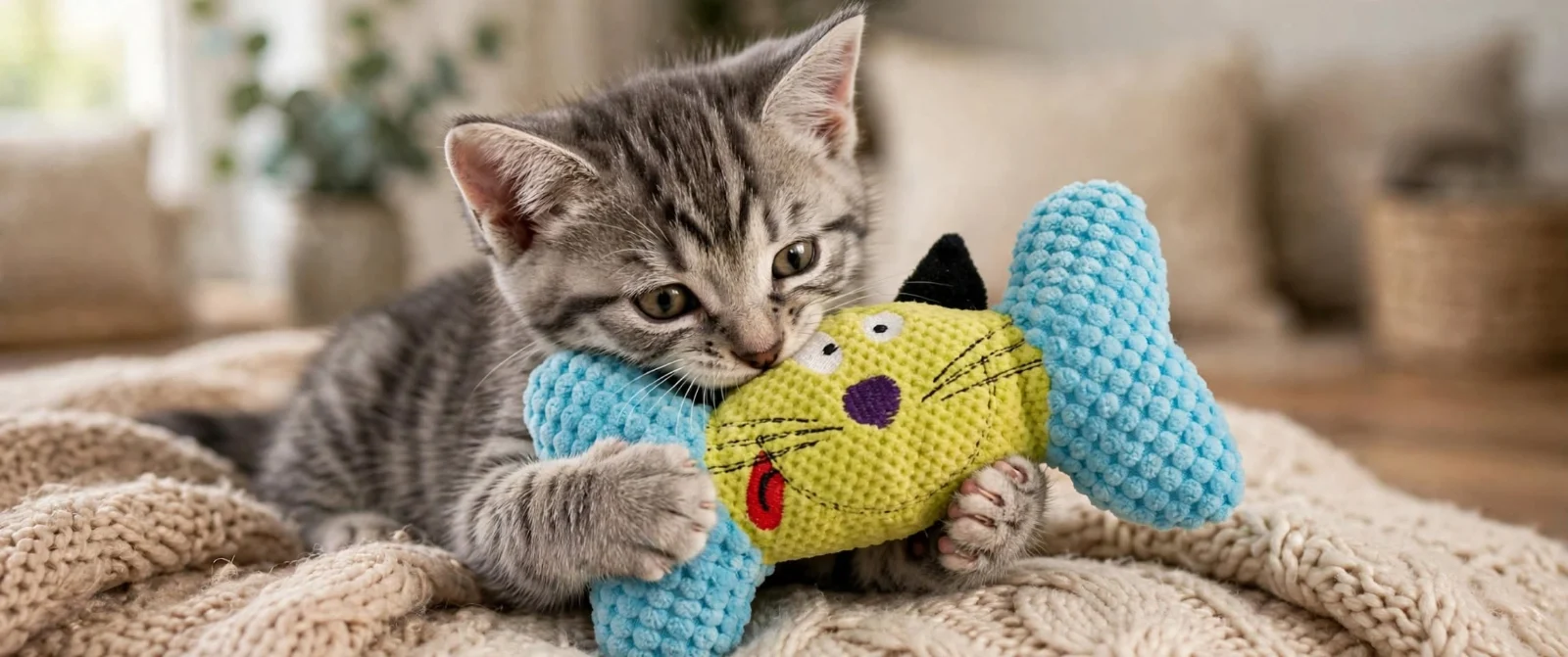 PELUCHE CON CARA DE GATO
