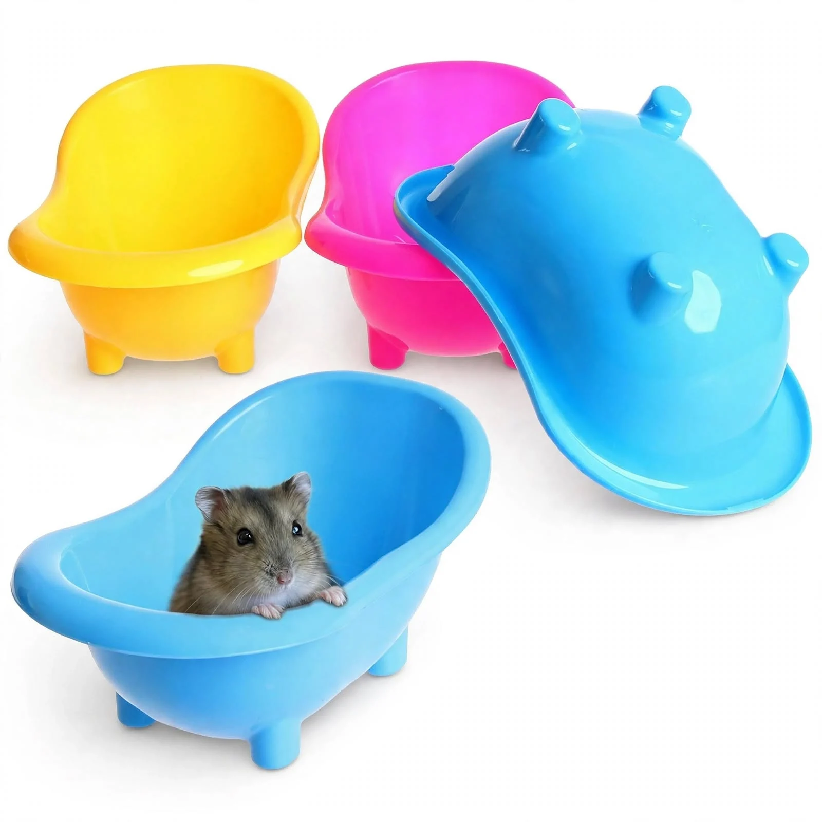 BAÑO – ARENERO DE PLASTICO GRANDE EN FORMA DE TINA PARA HAMSTER
