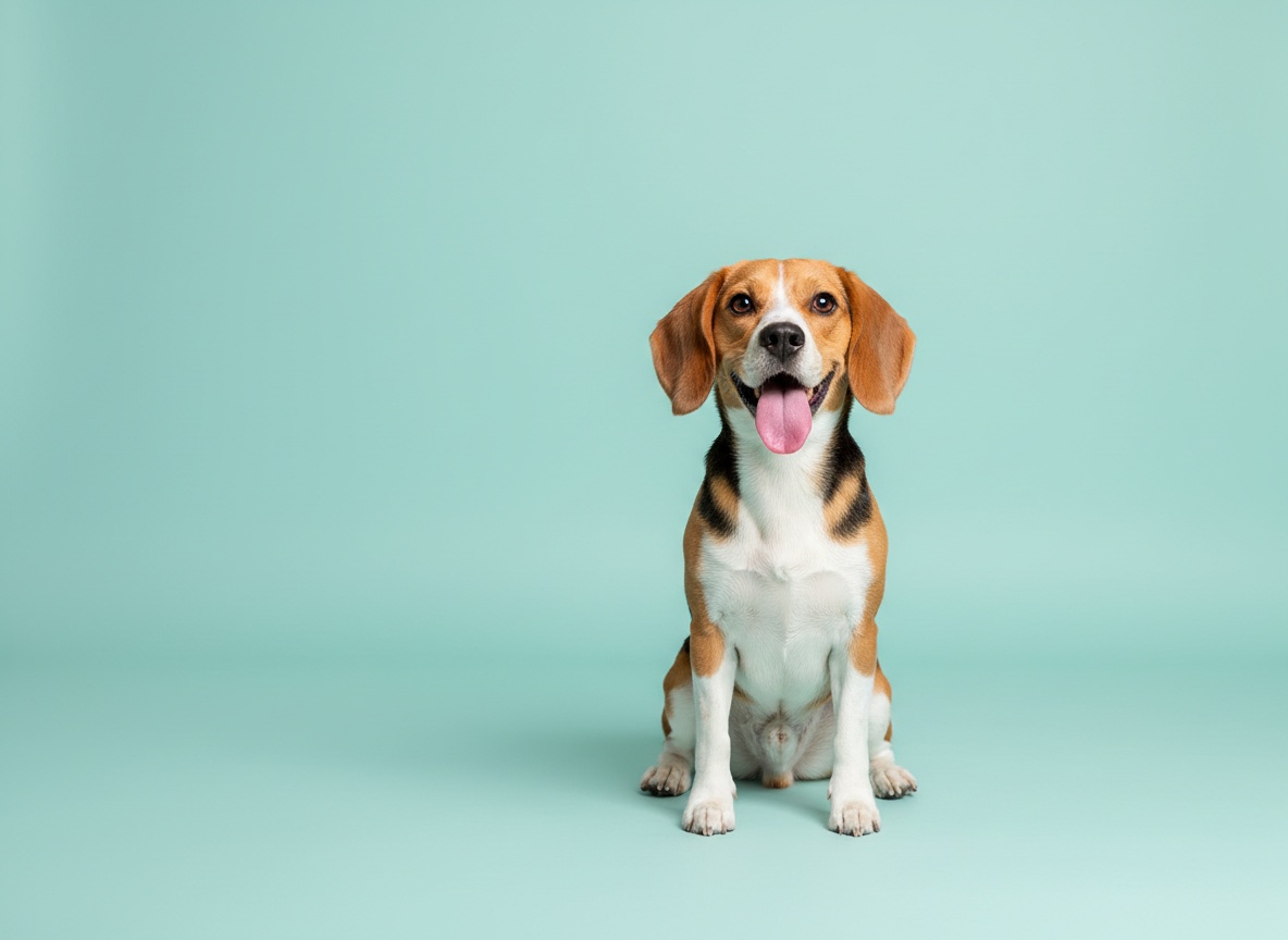 Perro beagle feliz
