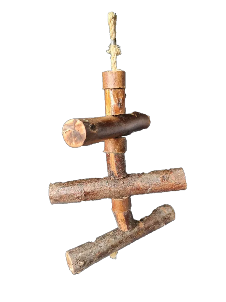 Columpio Rustica con Ganchos de Madera Grande