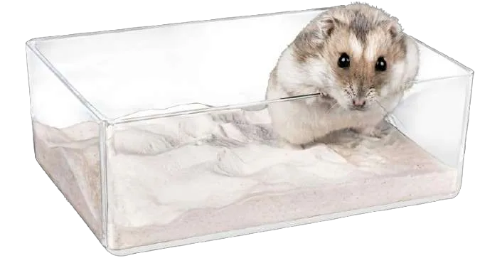 Baño – Arenero de Acrilico Transparente