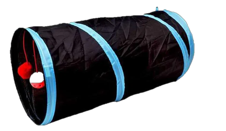 Tunel Plegable con Pompon y Cascabel