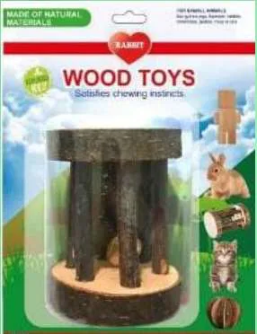 Mordedor de Madera Rueda con Cascabel (natural, para Roer y Jugar)