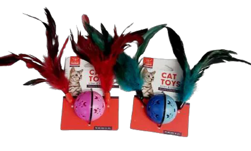 Pelota con Cascabel y Plumas