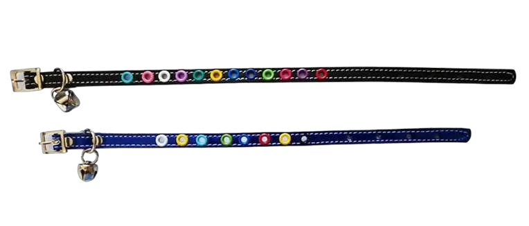 Collar de Cuero con Cascabel (perro Pequeño o Gato)