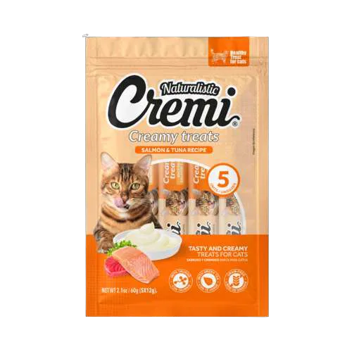 Cremi Salmon y Atun (sobre de 5 Tubitos, 100% Natural)