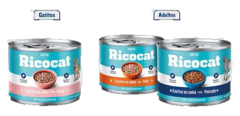 Latas Trocitos en Salsa Ricocat (160gr)
