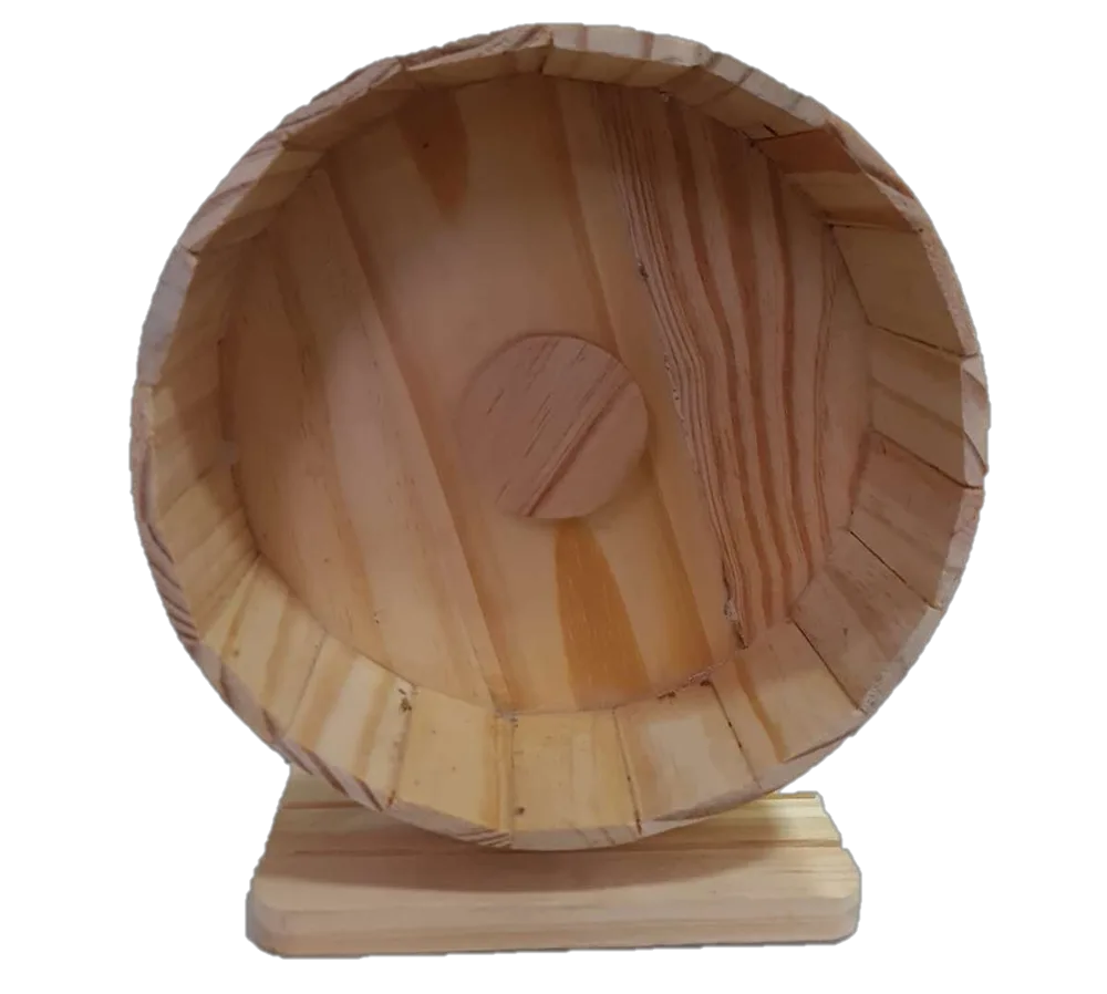 Rueda de Madera con Pedestal