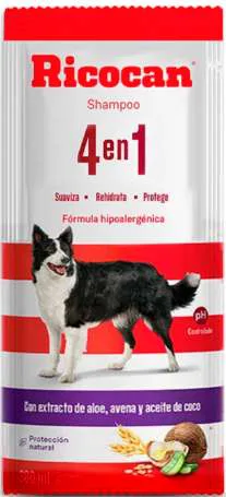 Shampoo Sachet Ricocan 4 en 1