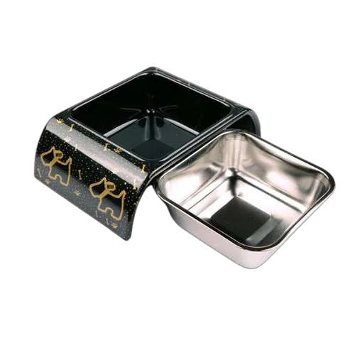 Plato Cuadrado de Melamine con Base