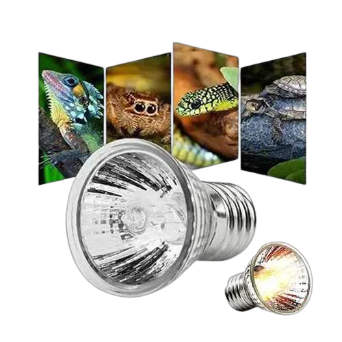 Foco Uvb-uva 50W para Reptiles Basico para QUE Puedan Fijar Calcio y Vitaminas POR la Falta de LUZ Solar