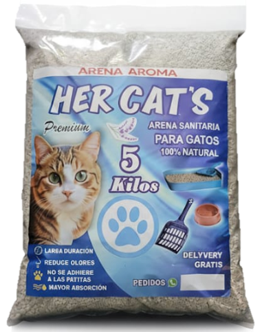 Arena Granulada Perfumada Lavanda Her Cats 5kg