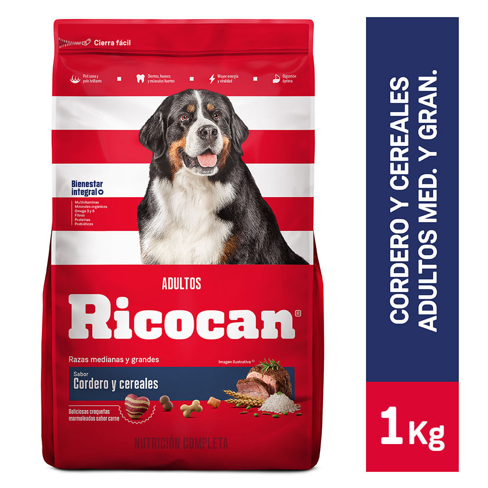 Ricocan Alimento para Perros Adultos con Cordero y Cereales