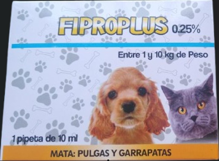 Pipeta Antipulga Fiproplus 1 Kg a 10 Kg