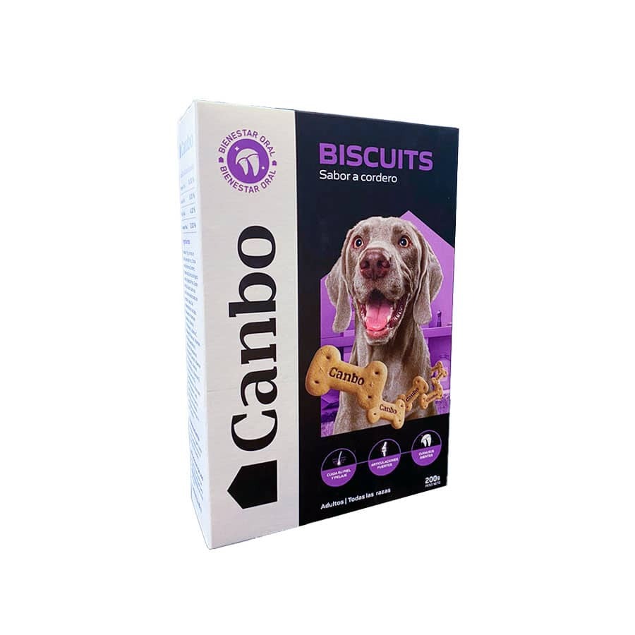 Canbo Snack de Galletas para Perros Adultos con Sabor Cordero