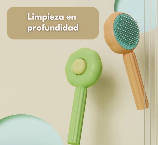 Cepillo con Boton Expulsador para Mascotas