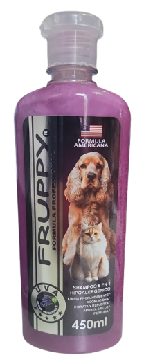 Shampoo Fruppy Uva 450ml para Perro y Gato