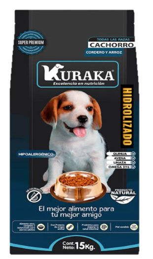 Kuraka Cachorro Super Premiun Cordero 1kg (granel)
