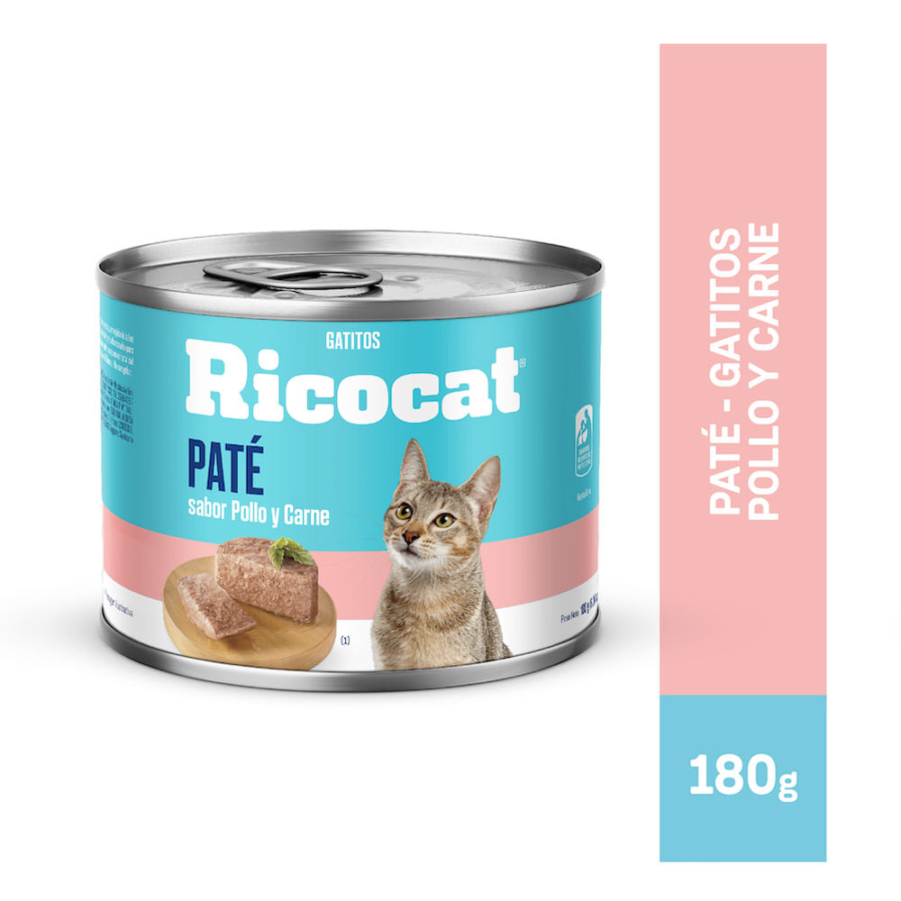 Ricocat Alimento para Gatitos Paté Sabor Pollo y Carne